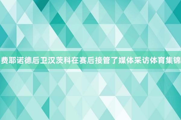 费耶诺德后卫汉茨科在赛后接管了媒体采访体育集锦